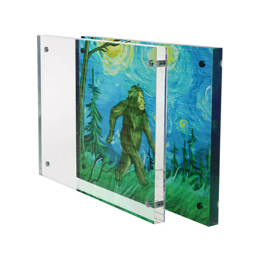 Squatch Designed Acrylic Photo Blocks - Sasquatch The Legend