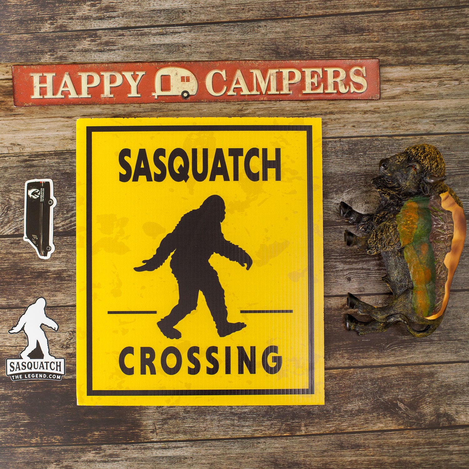 Sasquatch Crossing Sign 12" x 14" - Sasquatch The Legend