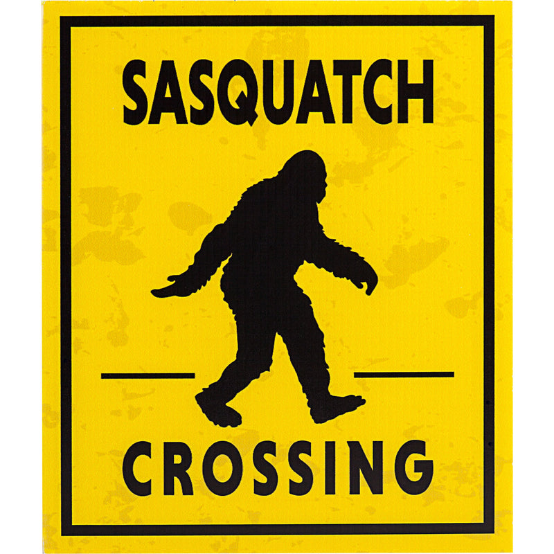 Sasquatch Crossing Sign 12" x 14" - Sasquatch The Legend