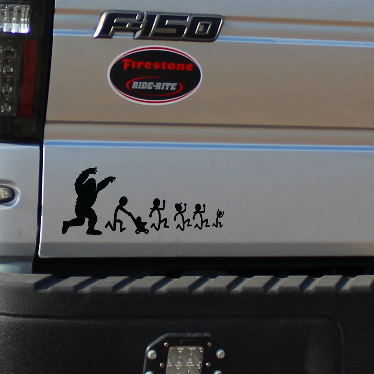 Sasquatch Stick Figure Family Vinyl Decal