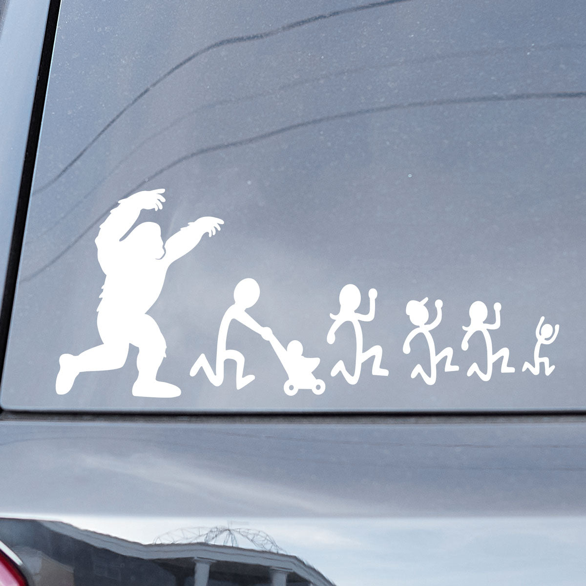 Sasquatch Stick Figure Family Vinyl Decal