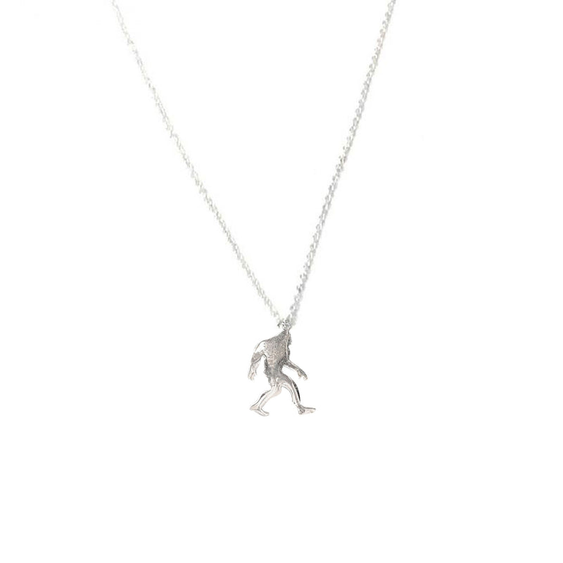 Sasquatch Necklace, Silver Color