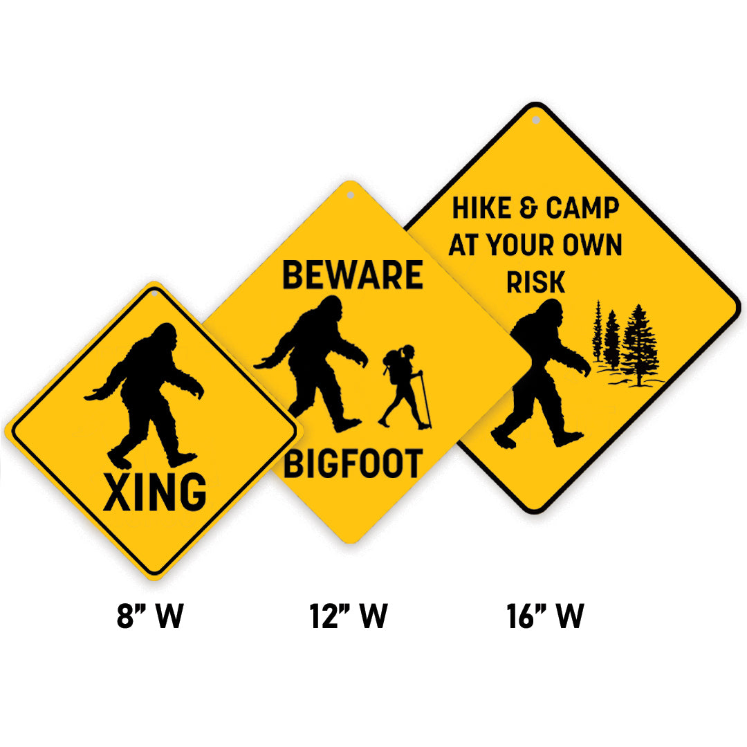 Diamond Shaped Sasquatch Signs - Sasquatch The Legend