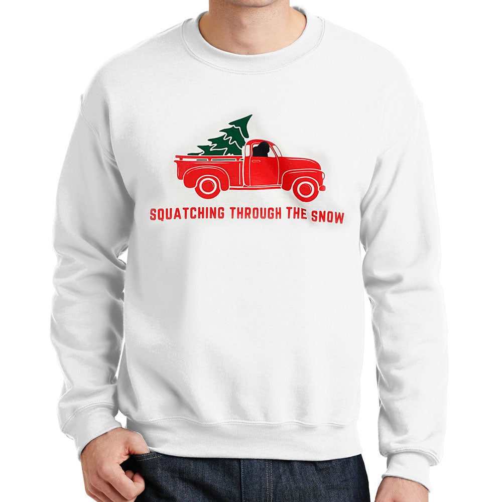 Squatching Through the Snow Crewneck Sweater