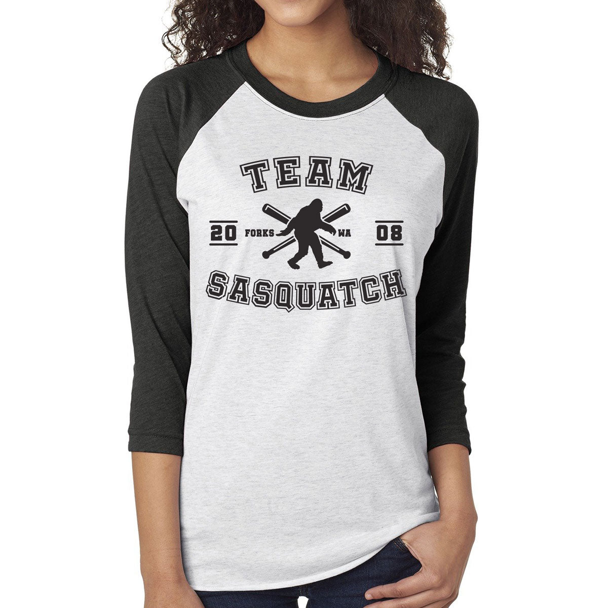 Team Sasquatch 3/4-Sleeve Raglan Baseball T-Shirt