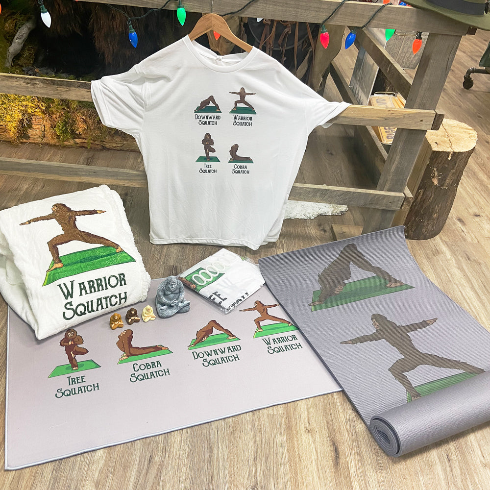 Sasquatch Yoga Fleece Blanket Sasquatch The Legend