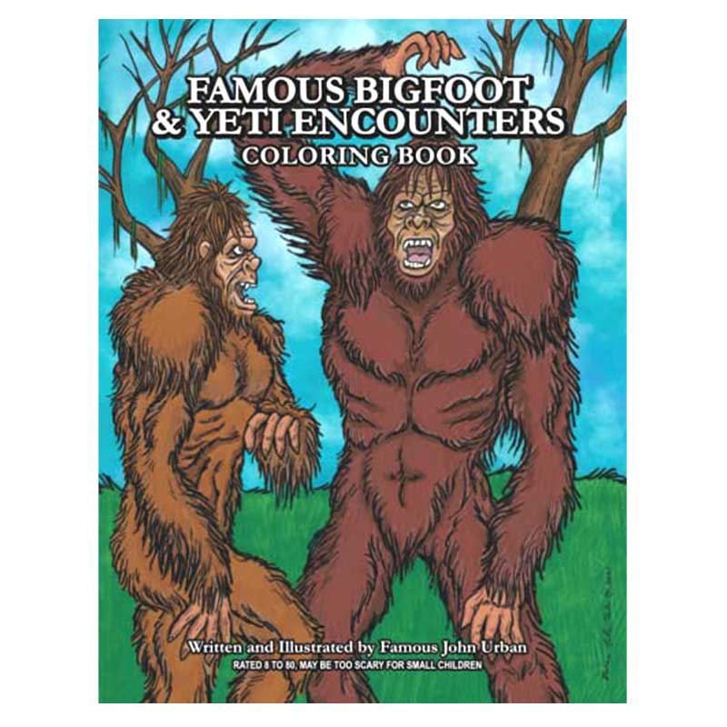Famous Bigfoot and Yeti Encounters Coloring Book Paperback