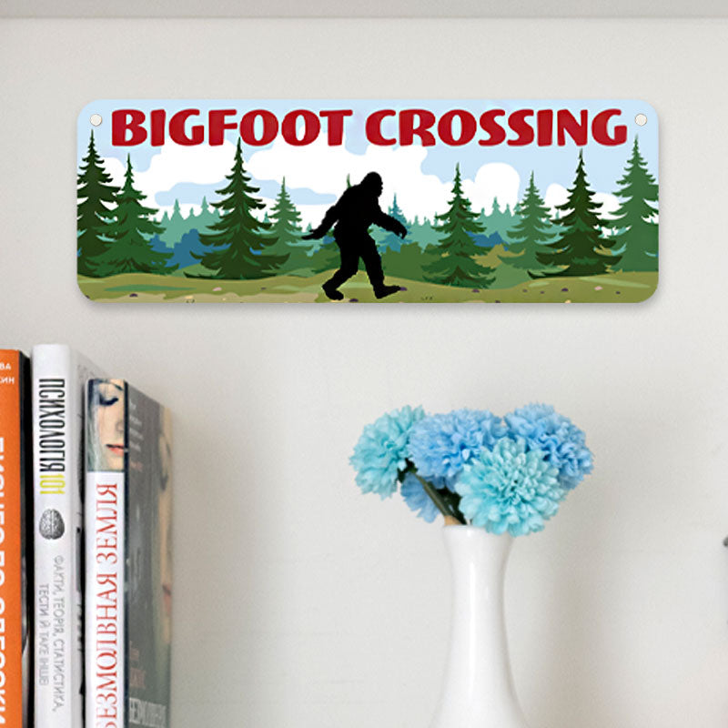 Bigfoot Crossing 10" x 4" Wall Sign