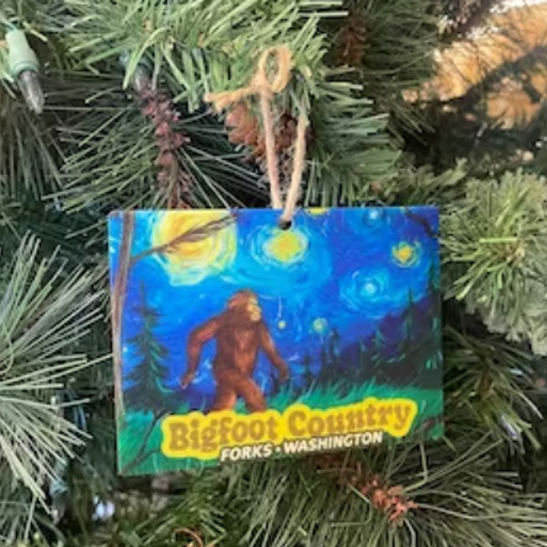 Van Gogh Starry Night Bigfoot Country Ornament