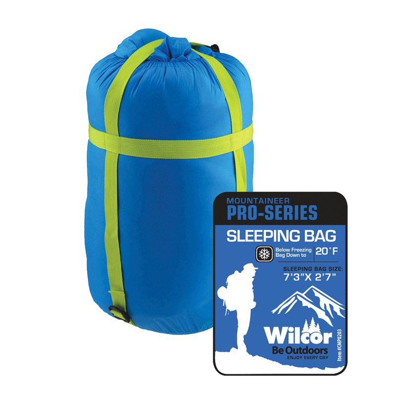 Wilcor Mountaineer Pro Series Blue Mummy Bag - Sasquatch The Legend